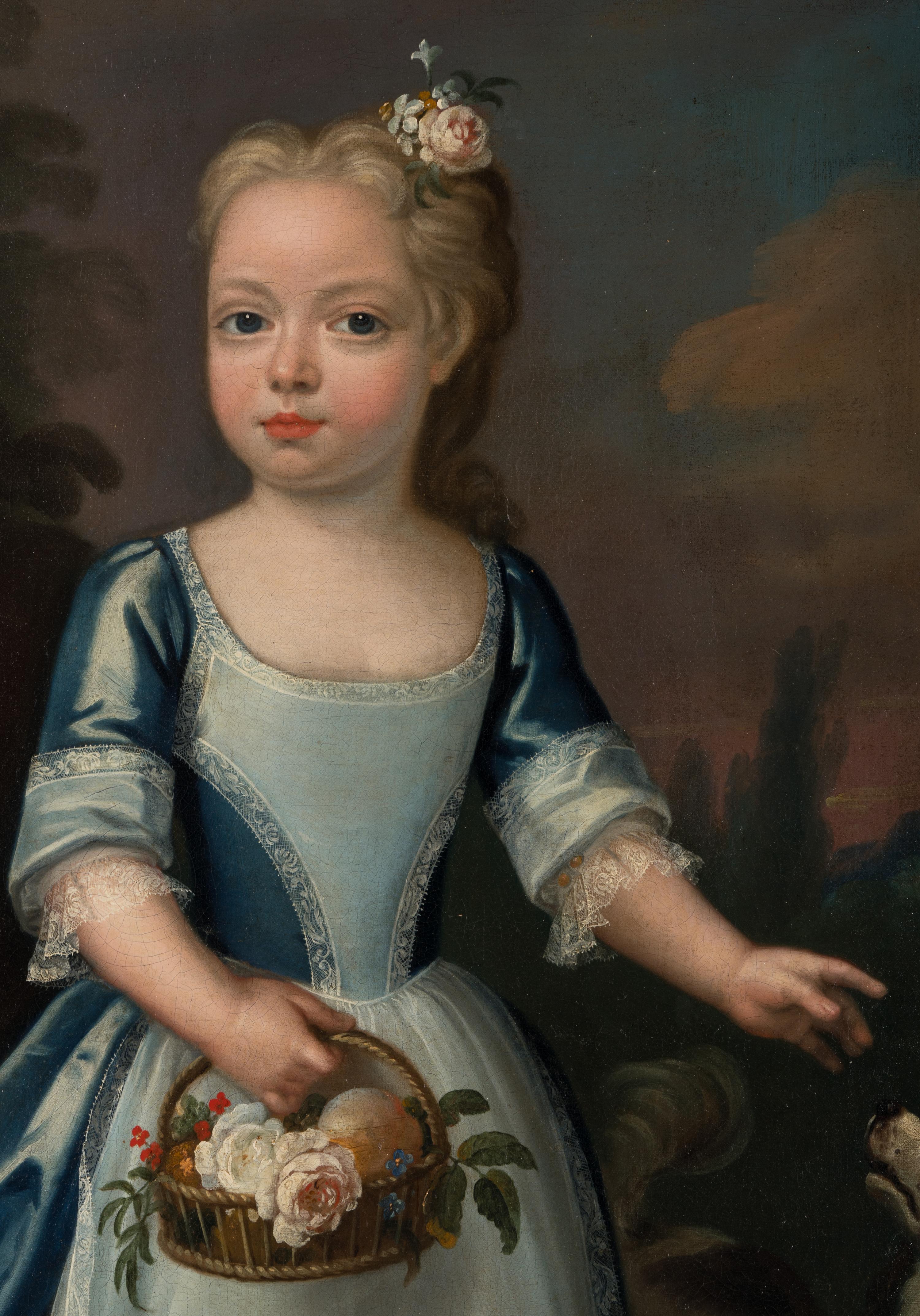 Portrait of a Young Girl with Dog