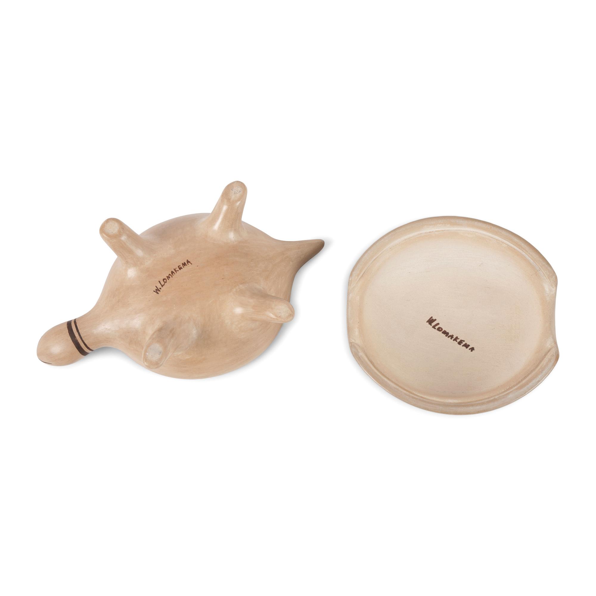 Lidded Pottery Turtle Jar