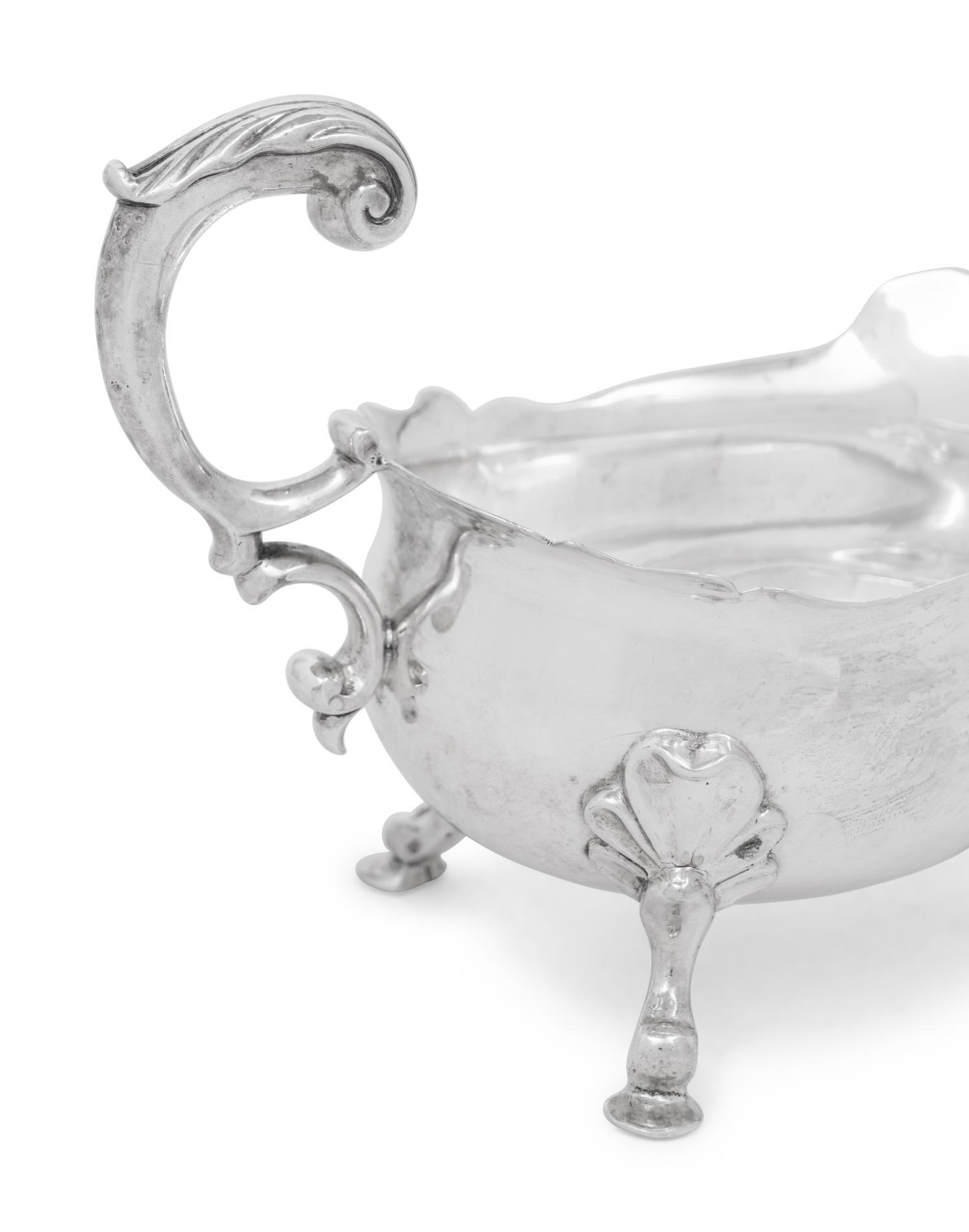 A Matched Pair of George II Silver Sauce Boats