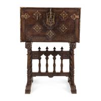 A Spanish Parcel-Gilt Walnut Vargueño