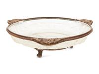 A Sabino Gilt Metal Mounted Glass Center Bowl