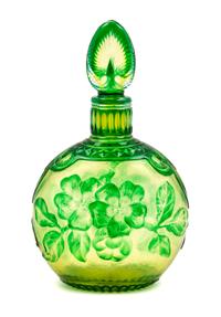 A French Cameo Glass Stoppered Perfume Bottle Height 7 1/2 inches. — 19TH/20TH CENTURY