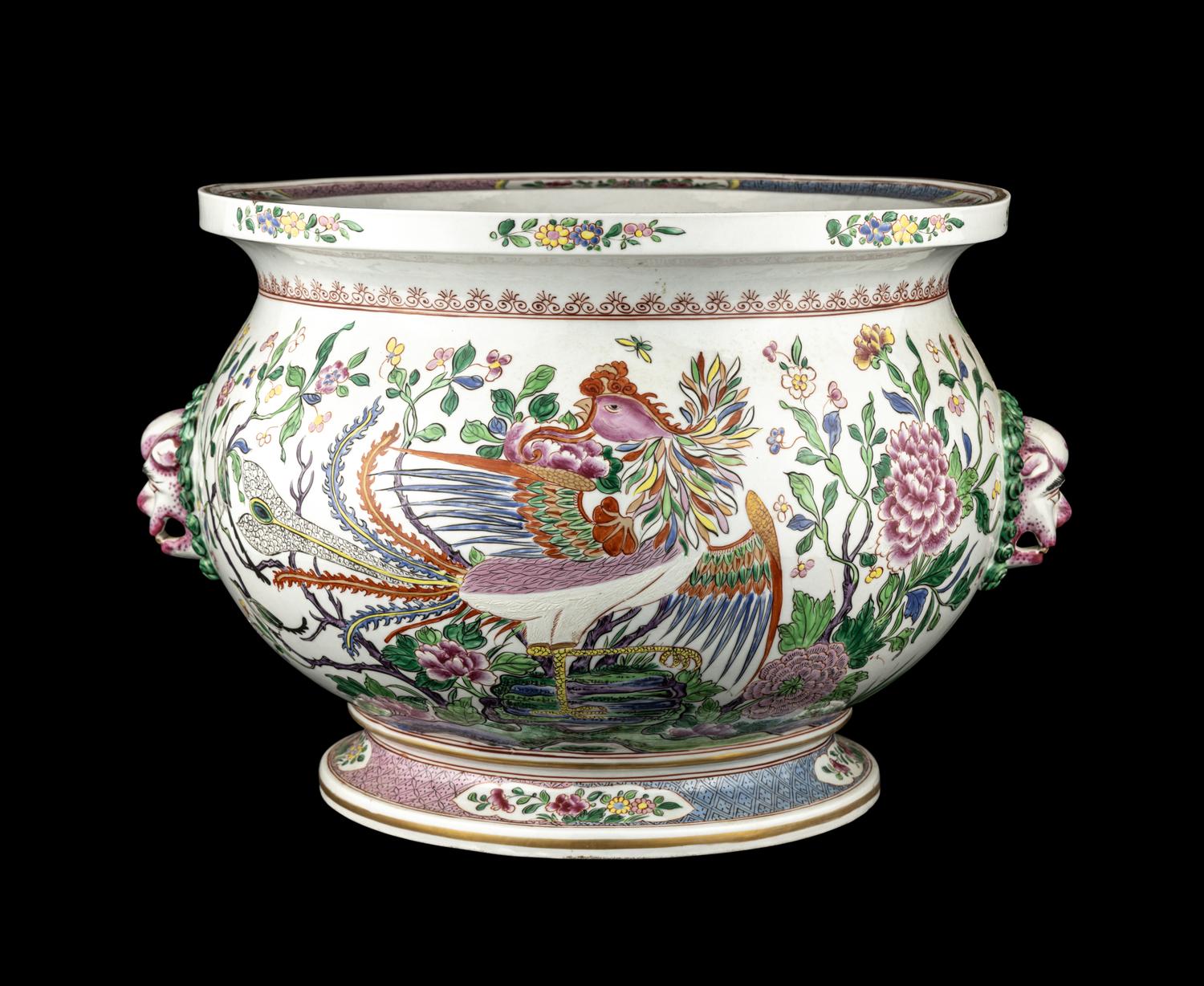 A Large Chinese Famille Rose Porcelain Jardiniere