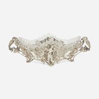 An Art Nouveau silver and cut-glass centerpiece Bearing import mark for Moscow, Russia, after 1908
