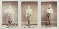 [SPORTS - EARLY PHOTOGRAPHY]. Albumen photograph display of the Cheyenne Base Ball Club; Champions of Wyoming Territory. 1874.