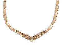 YELLOW GOLD AND DIAMOND NECKLACE