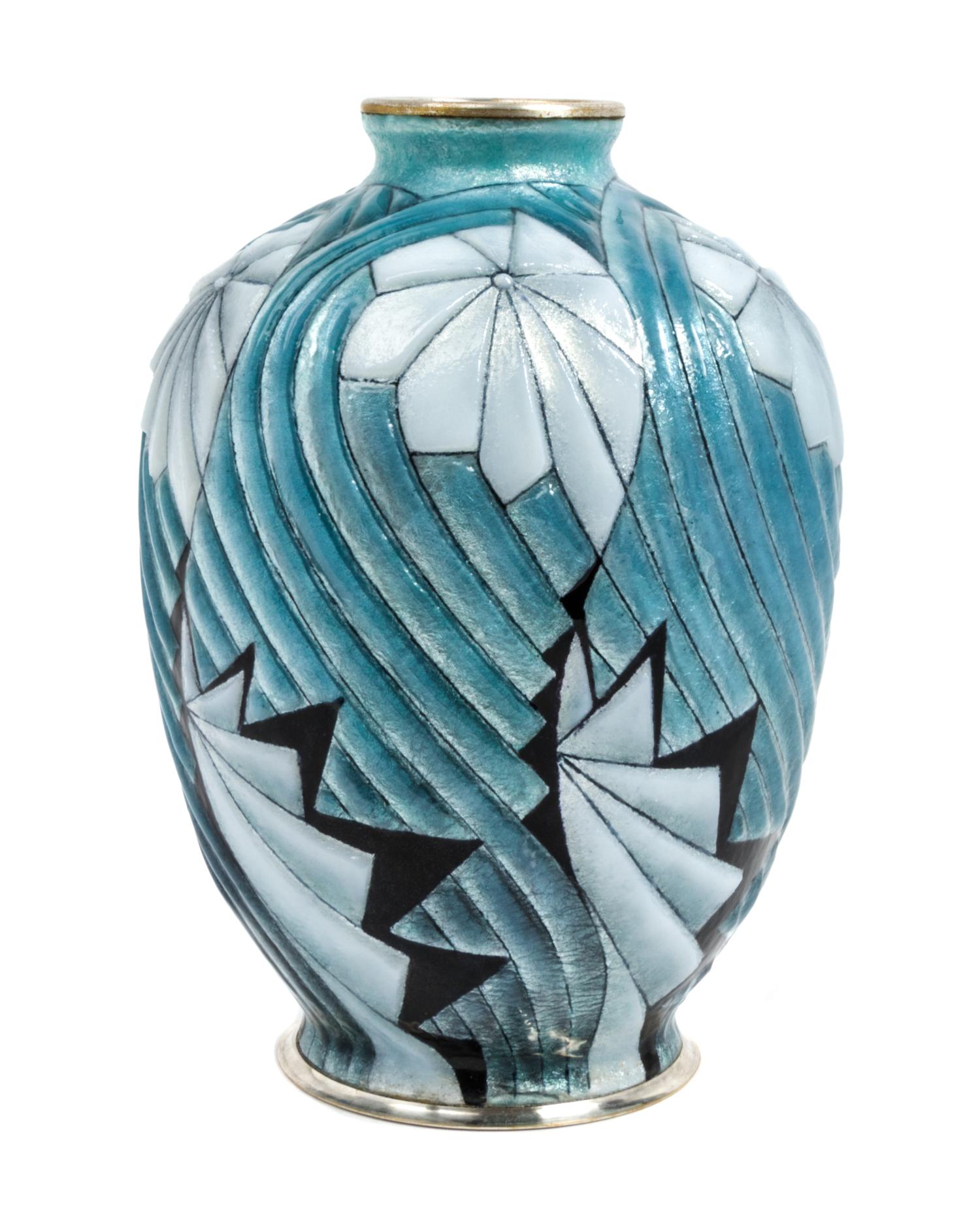 Camille Faure, (French, 1872-1944), an Art Deco vase, c.1930