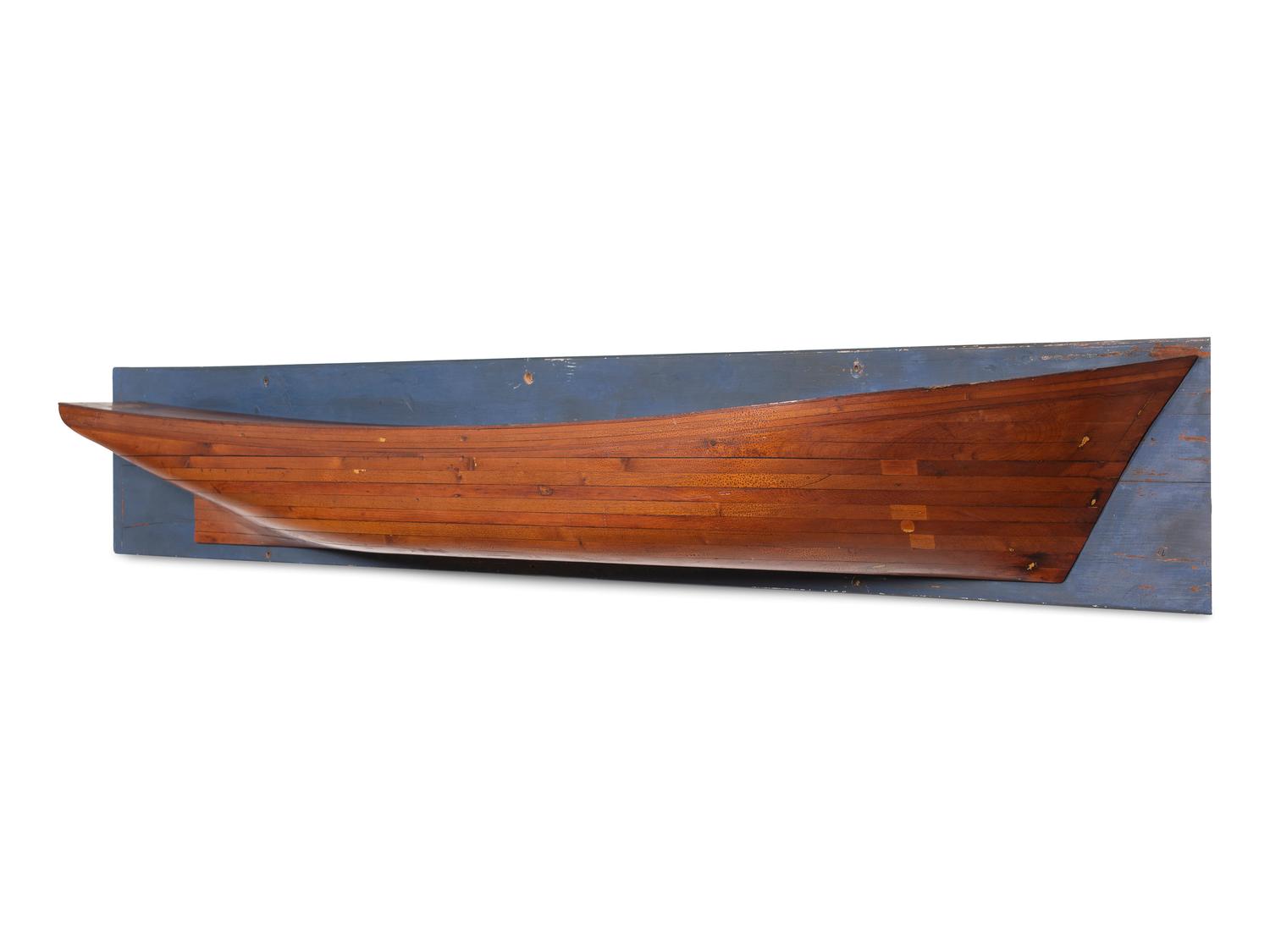 A Mounted Half Hull Model