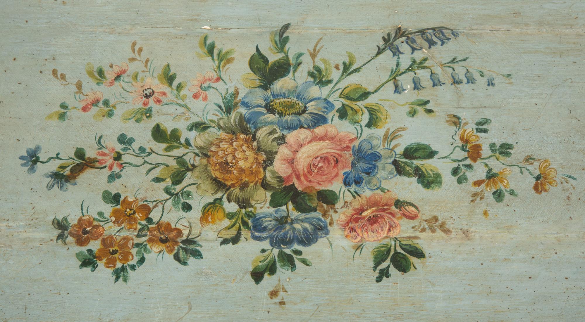 An Italian Painted and Parcel Gilt Low Table
