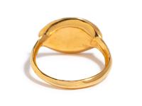 A Greek Style Gold Finger Ring with a Nymph Sowing Seeds