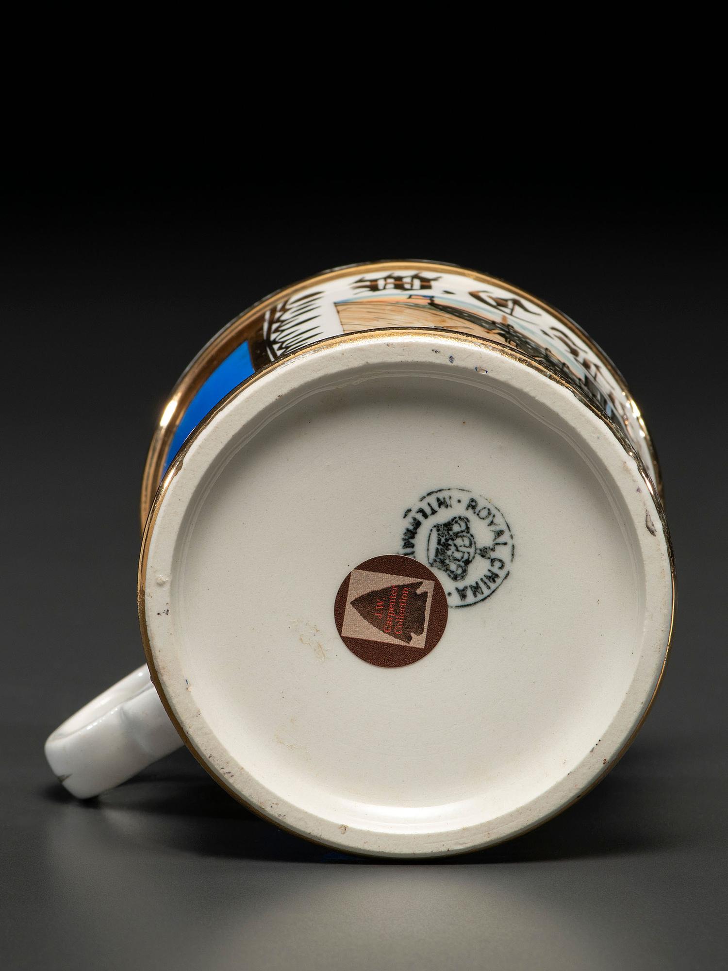 A Ship Builder's Porcelain Occupational Shaving Mug