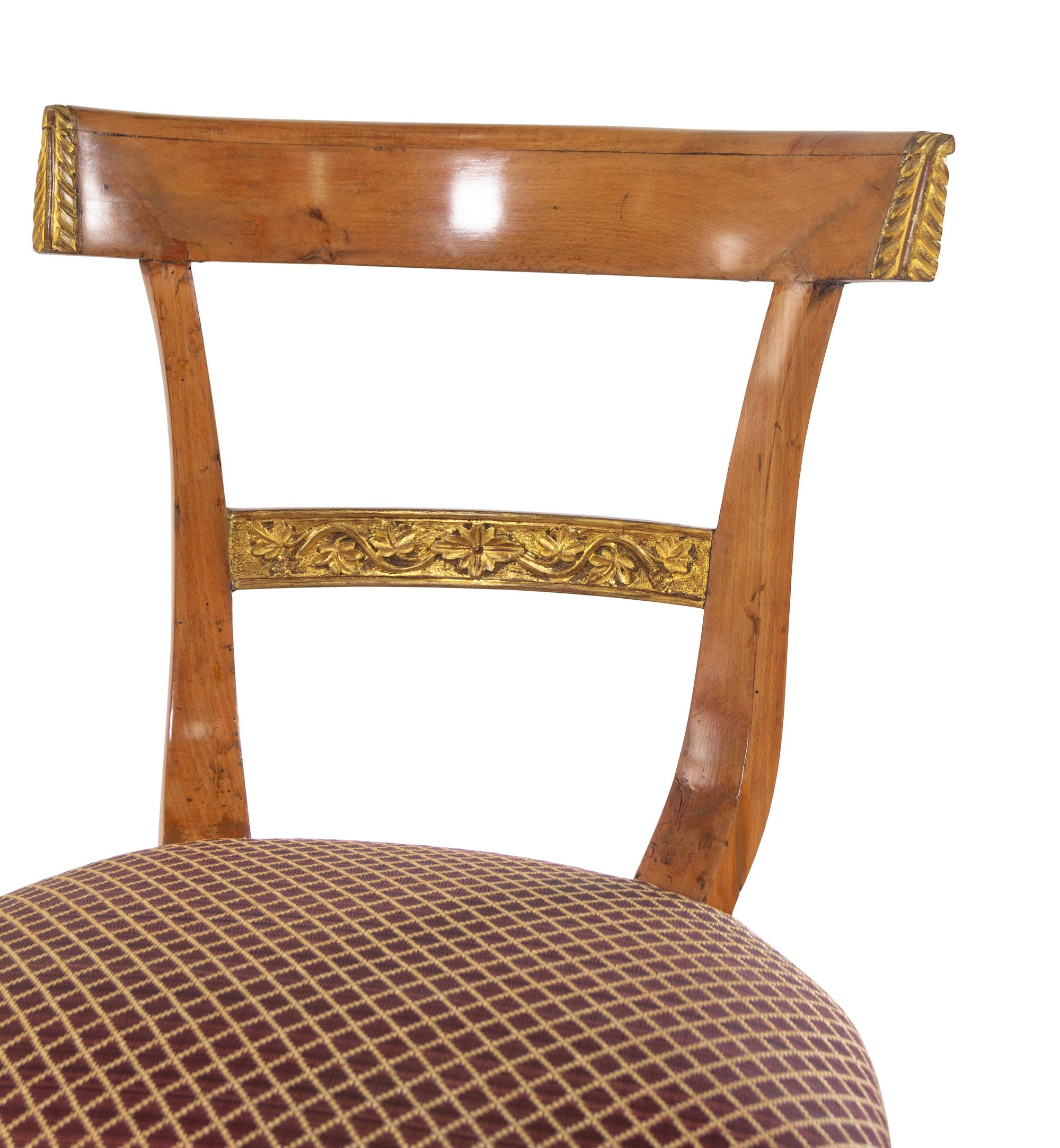 An Austrian Parcel Gilt Beechwood Side Chair