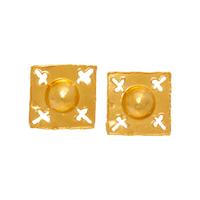 JEAN MAHIE, HIGH KARAT GOLD CLIP EARRINGS