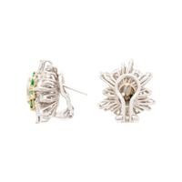 DIAMOND AND EMERALD EARRINGS AND PENDANT NECKLACE