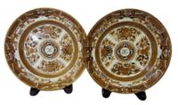 Pair of Chinese Export porcelain "Brown Fitzhugh" dishes from the Hone Family service circa 1820