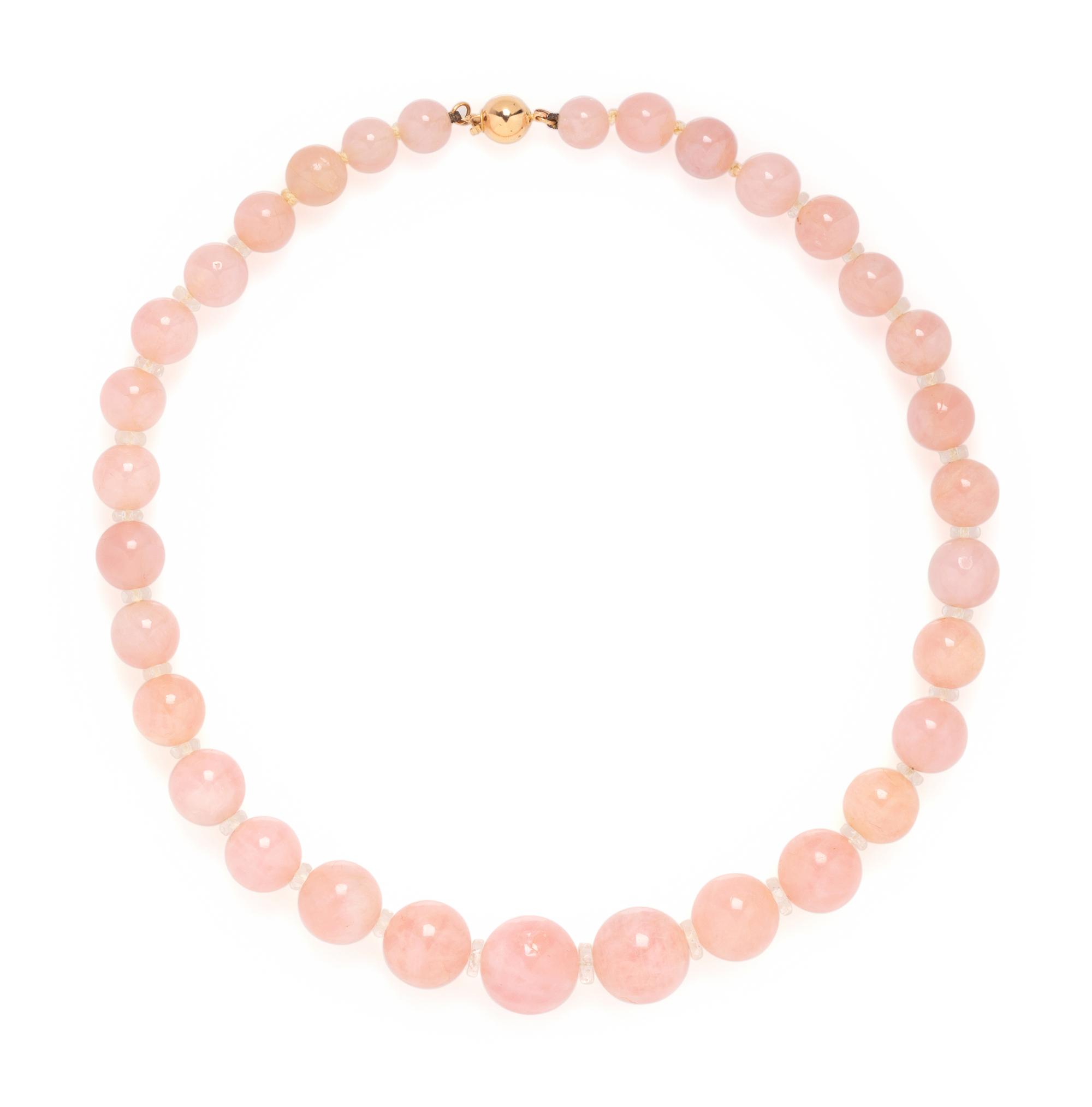 ROSE QUARTZ BEAD NECKLACE