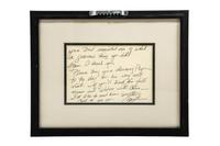 (Celebrity Memorabilia). WINFREY. Oprah (1967). A handwritten note from Oprah Winfrey (1954) to Bill Zwecker, written in 1987.