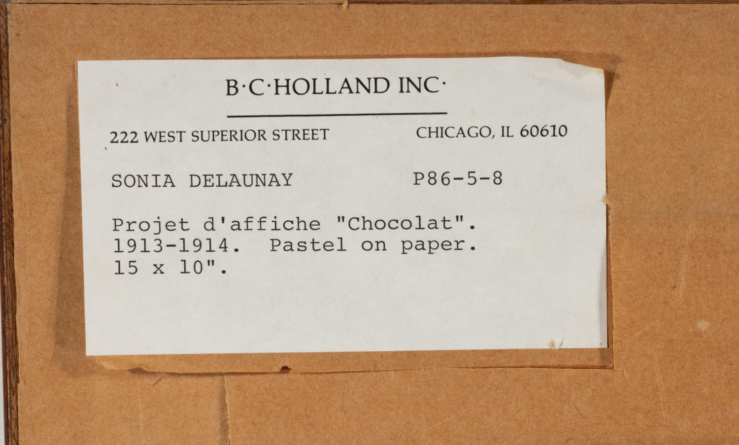 Projet d'Affiche 'Chocolat , ' 1913-1914