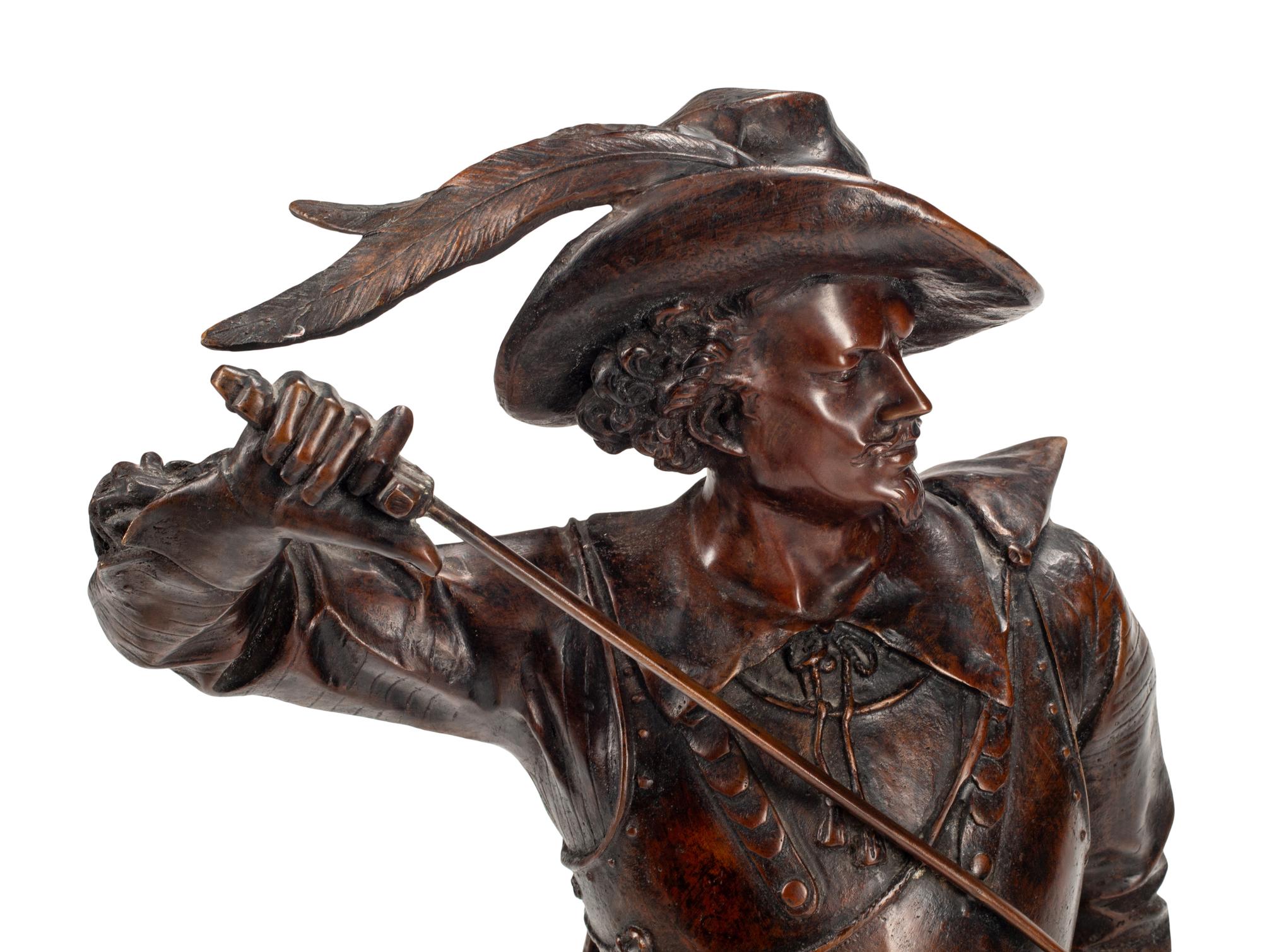 A Continental Bronze Figure of a Cavalier