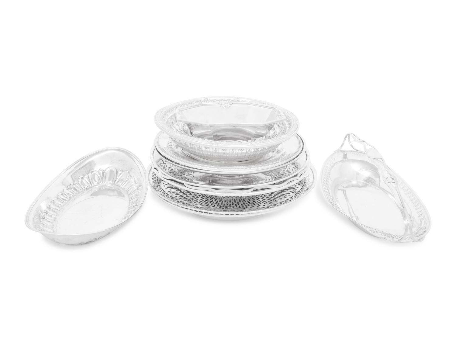 Twelve American Silver Serving Dishes