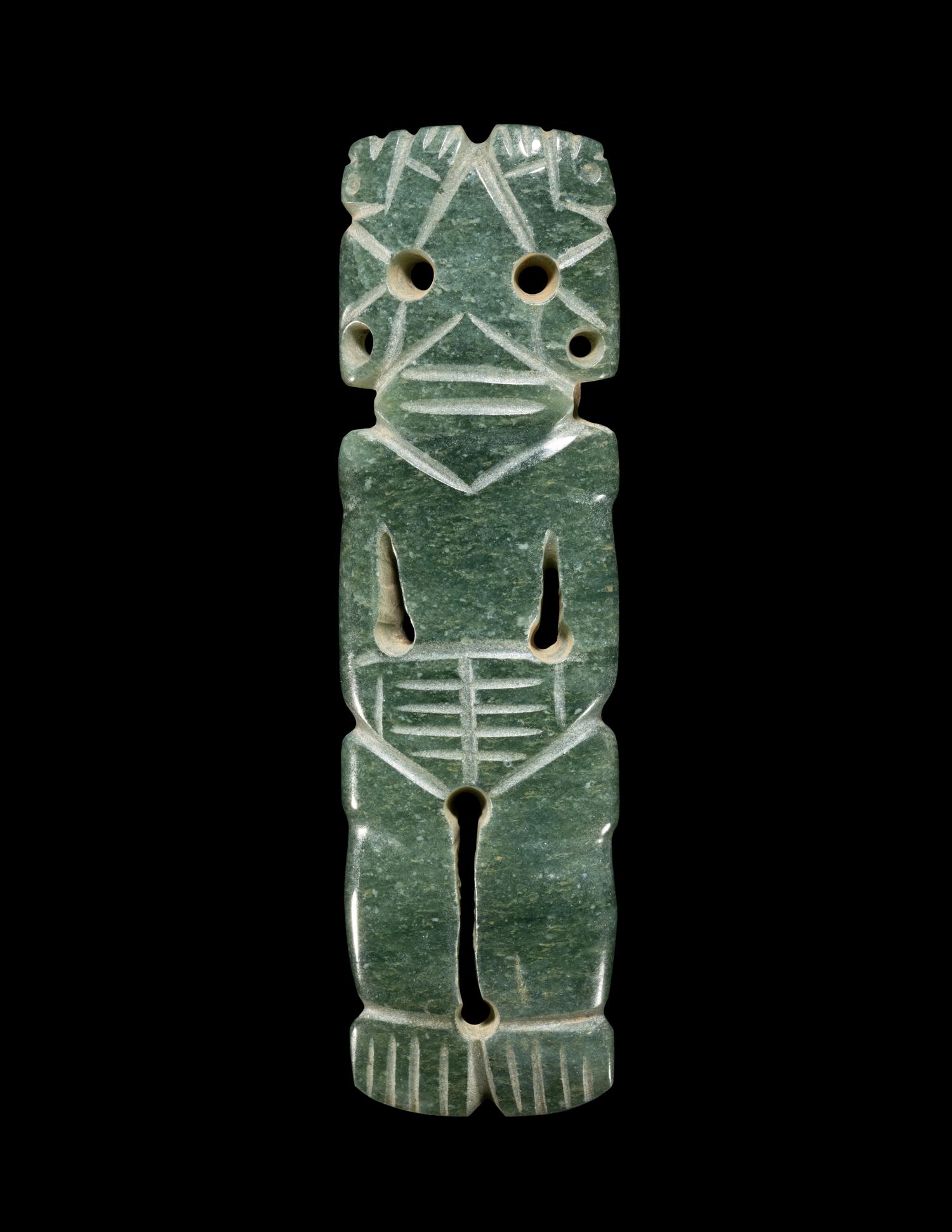 A Costa Rican Jade Figural Pendant