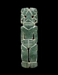A Costa Rican Jade Figural Pendant
