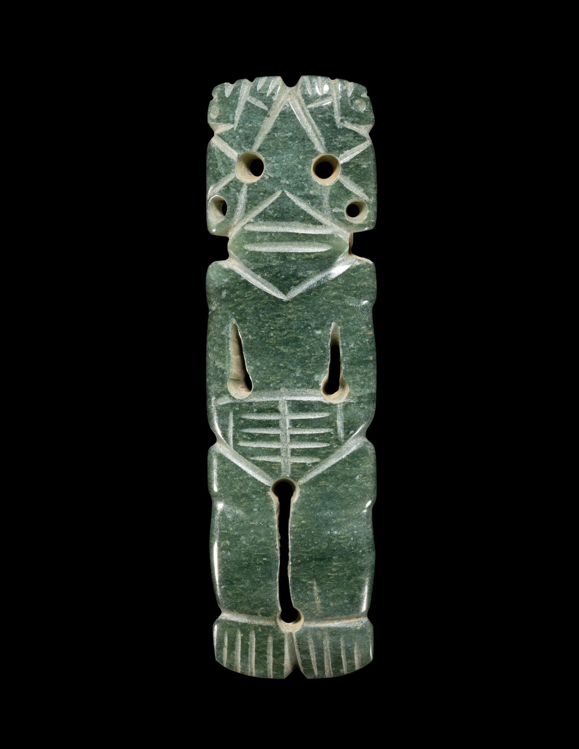 A Costa Rican Jade Figural Pendant