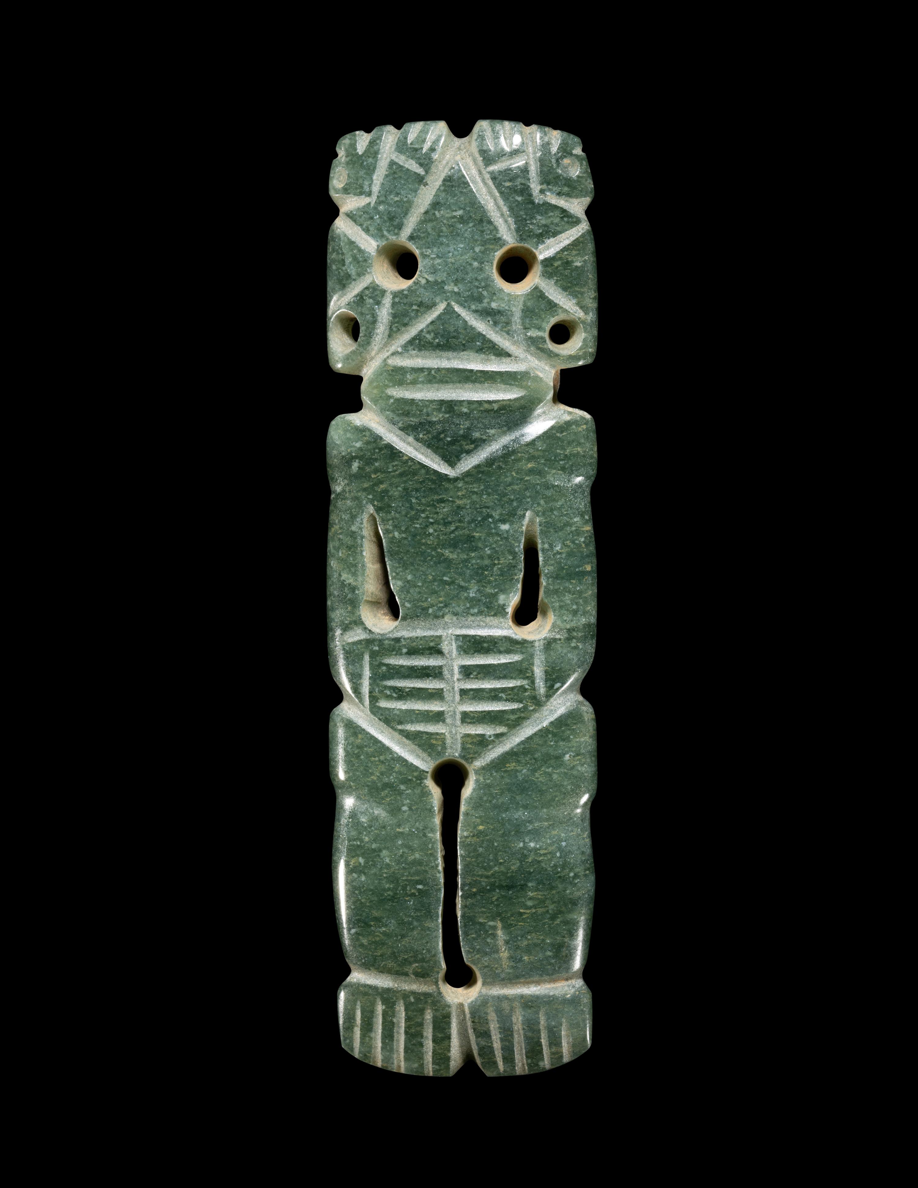 A Costa Rican Jade Figural Pendant