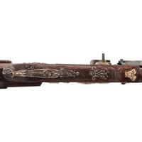 Contemporary Wheellock Rifle with Death Motifs by John B. Derrick (American, b.1936)
