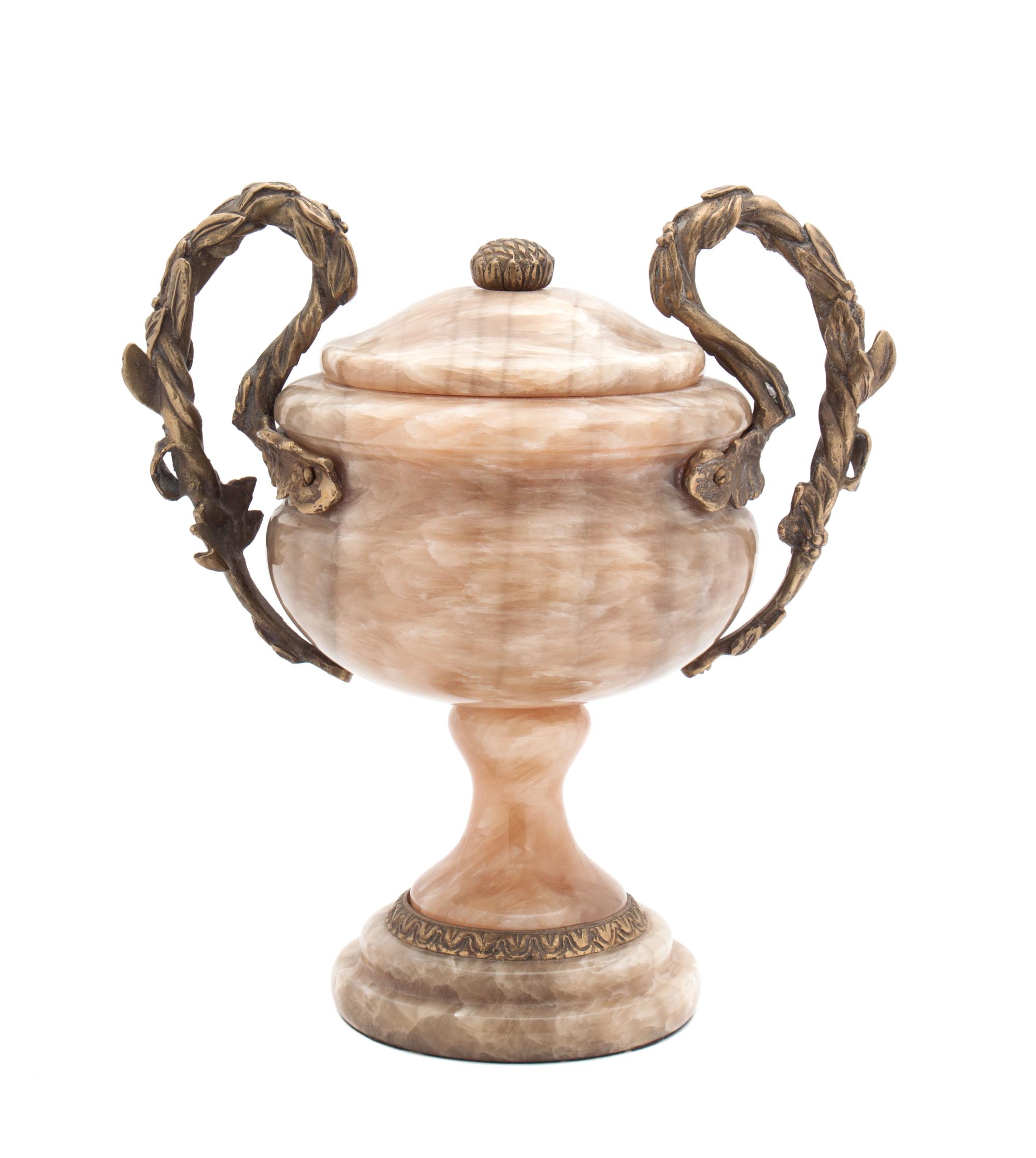 A Gilt Bronze and Marble Urn Height 11 1/2 inches.