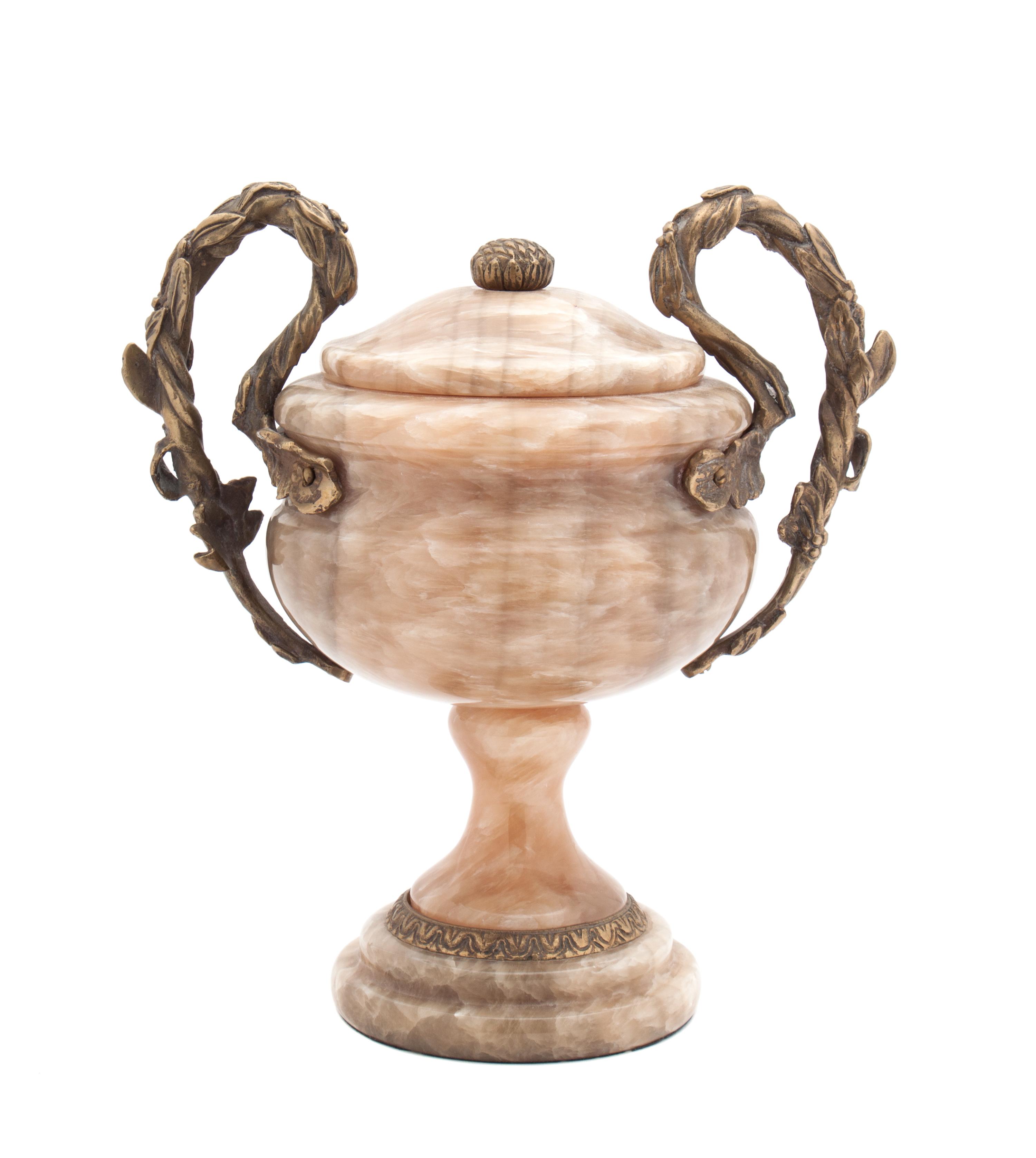 A Gilt Bronze and Marble Urn Height 11 1/2 inches.