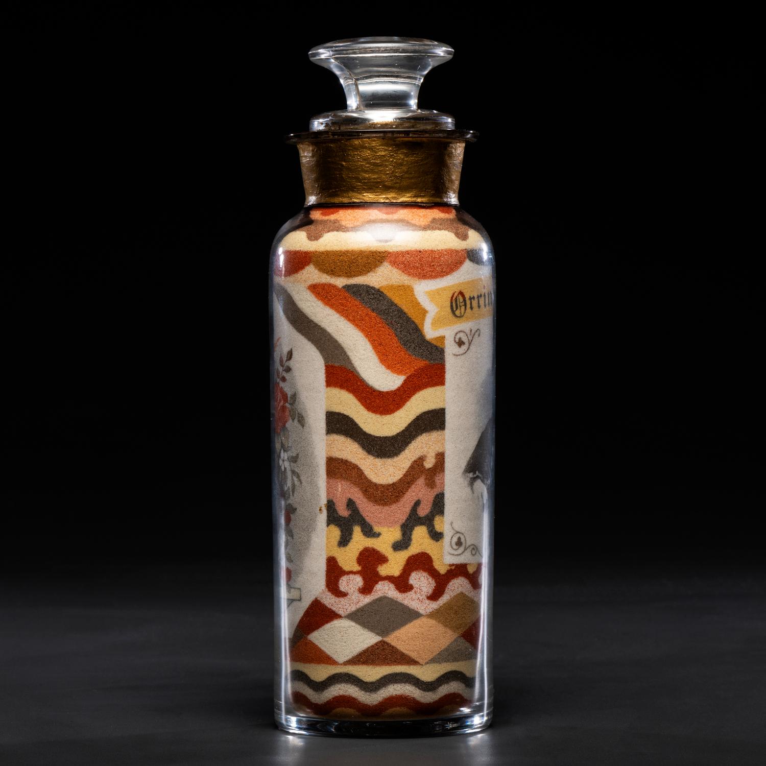 A Rare and Important Andrew Clemens (American, 1857-1894) Portrait Sand Bottle