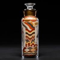 A Rare and Important Andrew Clemens (American, 1857-1894) Portrait Sand Bottle