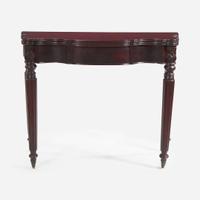 A Federal carved mahogany card table Salem or Boston, MA, circa 1820