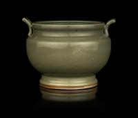 A Chinese Celadon Glazed Porcelain Censer