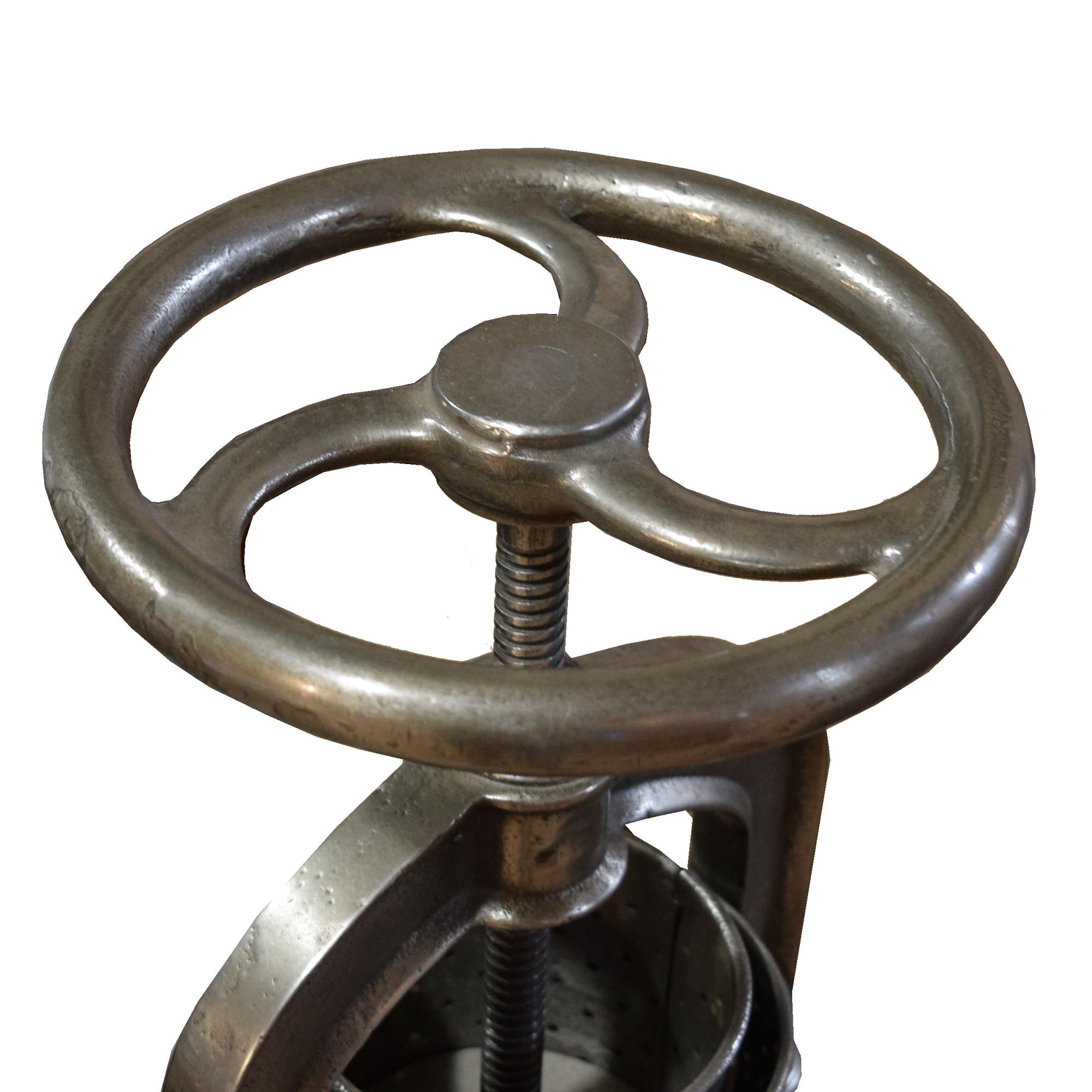 An Iron Food Press 11.5" W x 9.5" D x 16.5" H — France, 19th Century