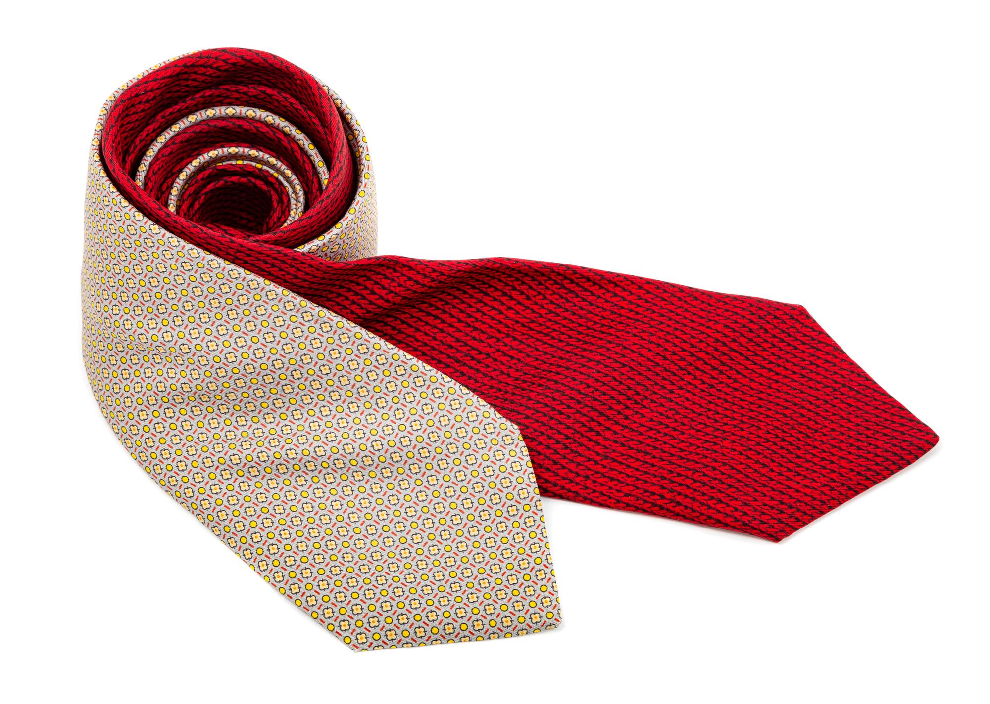 A Pair of Hermès Silk Ties,