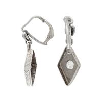 ANTIQUE, WHITE GOLD AND DIAMOND EARRINGS