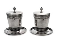 A Pair of Silver-Plate Jars