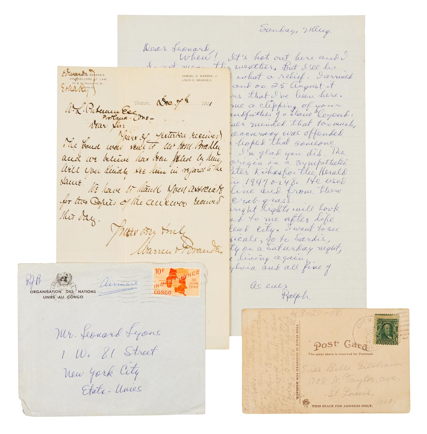 [AMERICAN HISTORICAL FIGURES]. A groups of 3 manuscripts by American historical figures.