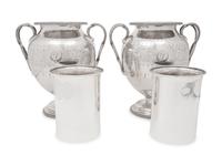 A Pair of English Silver-Plate Wine Coolers