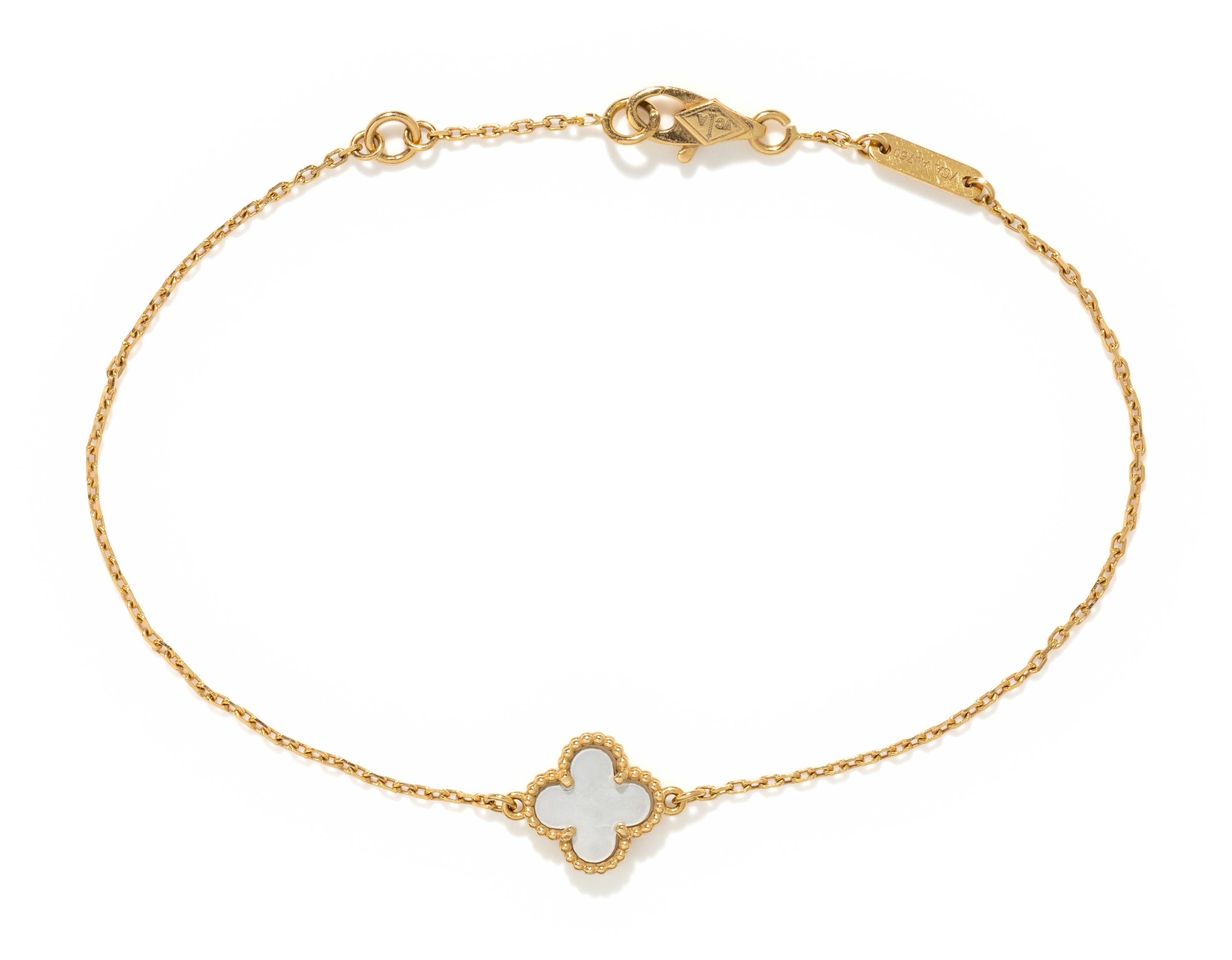 VAN CLEEF & ARPELS, MOTHER-OF-PEARL 'SWEET ALHAMBRA' BRACELET