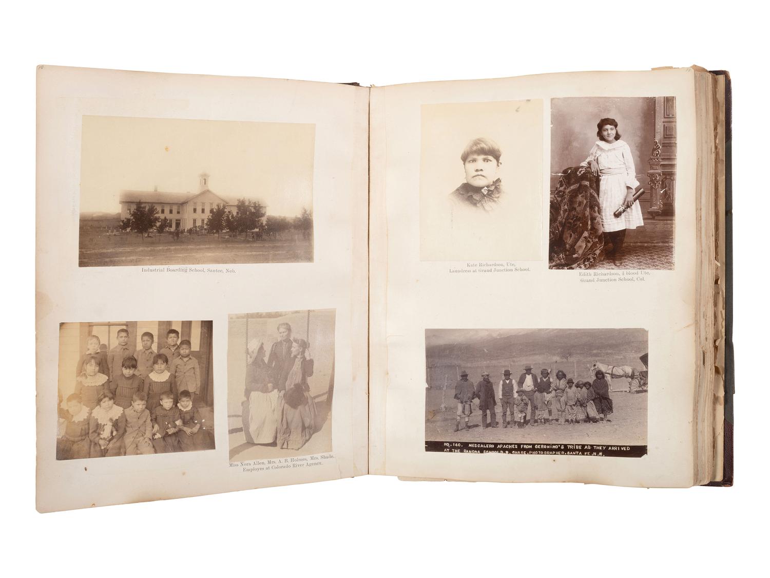 [NATIVE AMERICANS]. JUNKIN, William W. (1831-1903). A Collection of Indian Photographs and Views with Photos of a Few White Employes [ sic ] Together with Some Indian Letters and Paintings. Made by W.W. Junkin, Fairfield, Iowa. 1889-93.