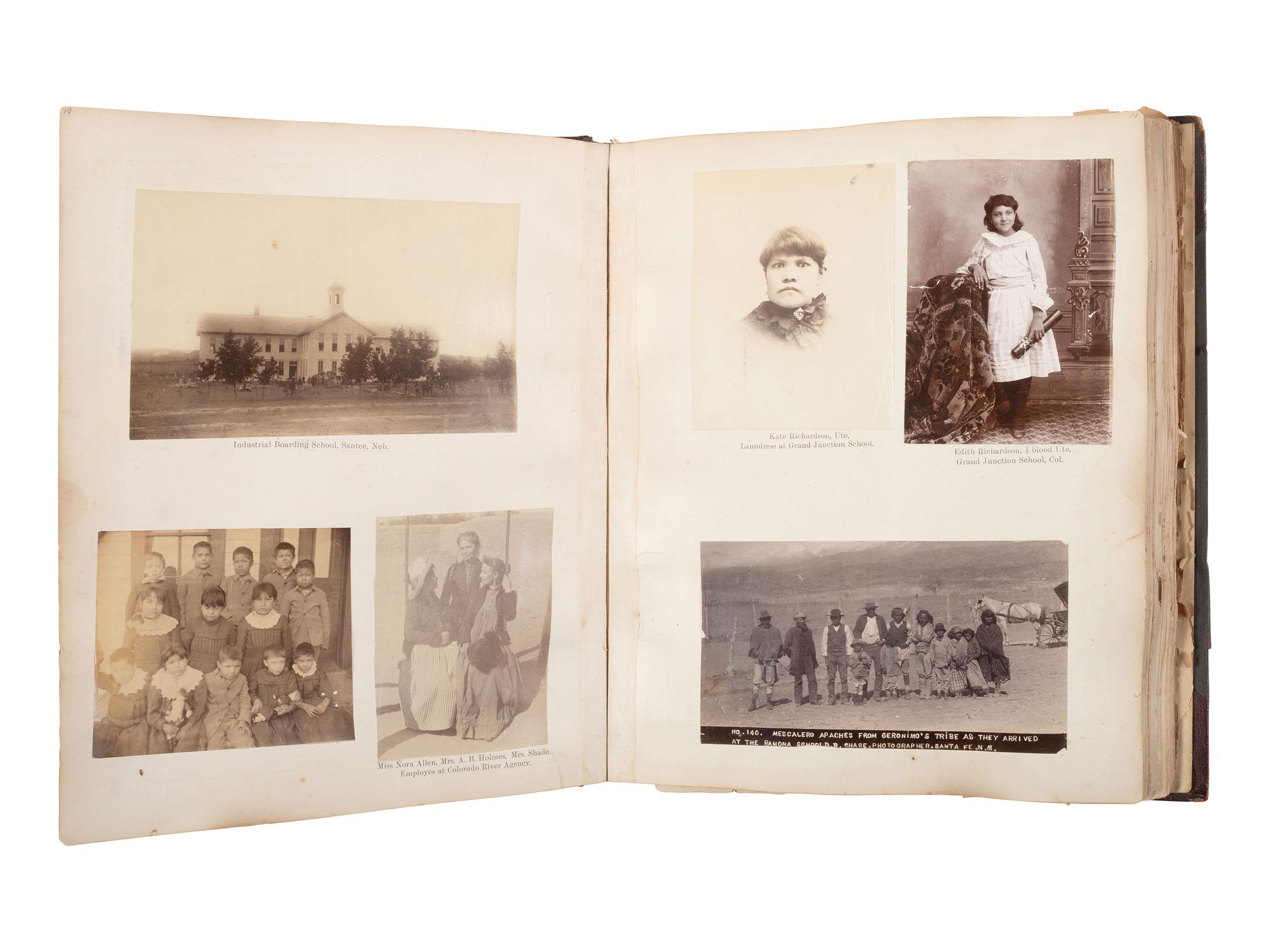 [NATIVE AMERICANS]. JUNKIN, William W. (1831-1903). A Collection of Indian Photographs and Views with Photos of a Few White Employes [ sic ] Together with Some Indian Letters and Paintings. Made by W.W. Junkin, Fairfield, Iowa. 1889-93.