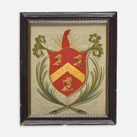 Two painted coats-of-arms: Holyoke and Tryppe families Samuel Blyth (1744-1795), Salem, MA, and other, late 18th century