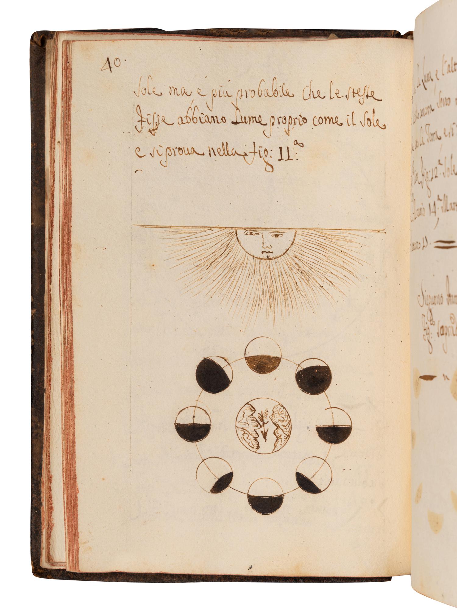 [MANUSCRIPT - ASTRONOMY]. “Capo D. Sfera terrestre tranisetto.” [Italy, ca mid-18th century].