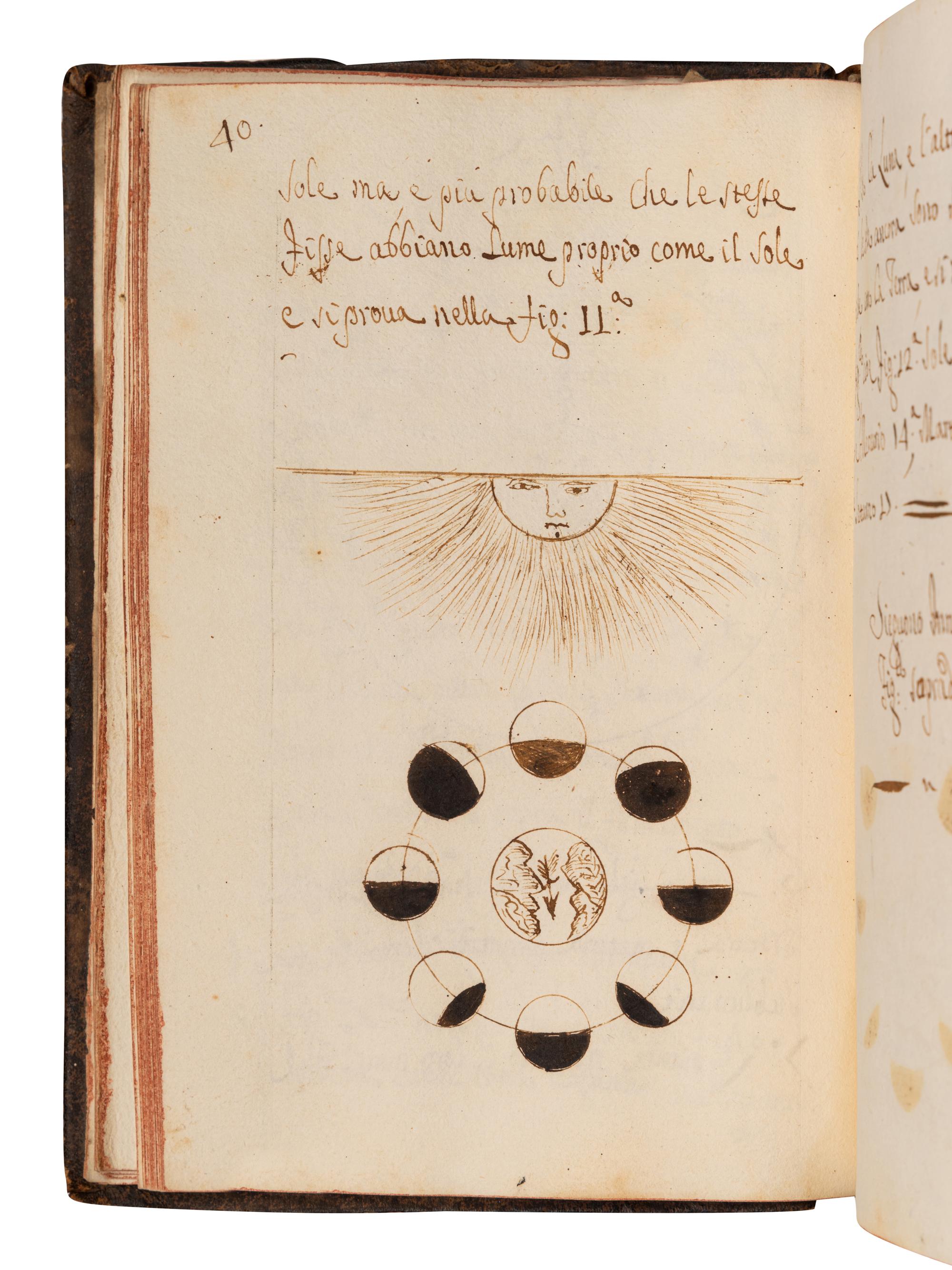 [MANUSCRIPT - ASTRONOMY]. “Capo D. Sfera terrestre tranisetto.” [Italy, ca mid-18th century].