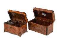 Two Napoleon III Gilt Metal Mounted Table Caskets