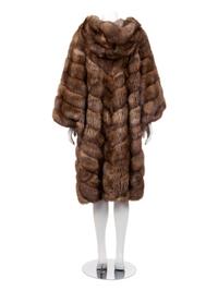 J. Mendel Gold-Tipped Russian Sable Hooded Coat