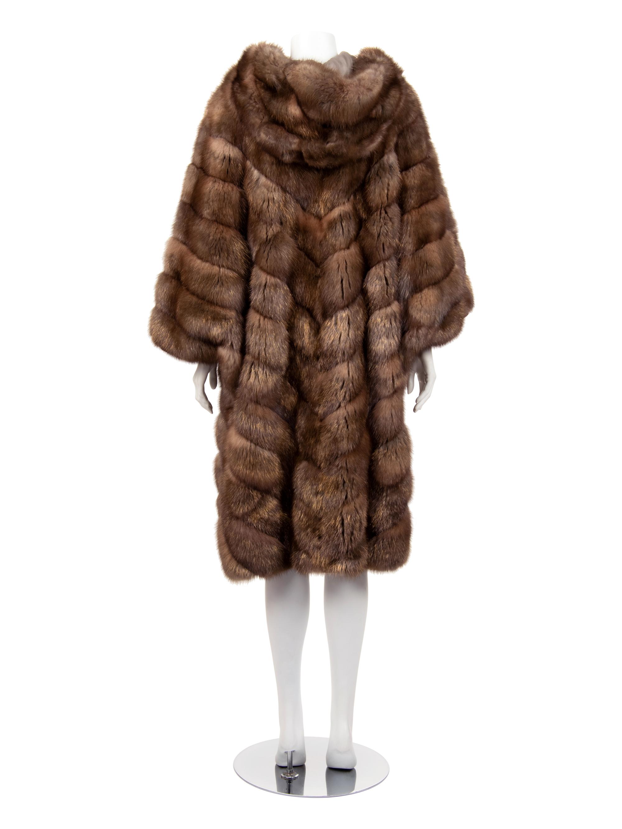 J. Mendel Gold-Tipped Russian Sable Hooded Coat